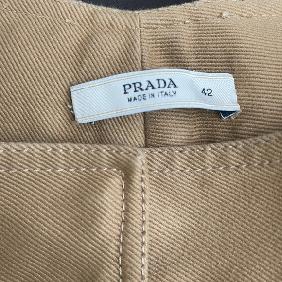 Prada high waist wide leg beige trousers - Picture 4 of 4